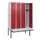 locker met bank,HxBxD 1950x1200x815mm,4vak,vak B 300mm,draaigrendel