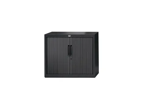 Claudius PLUS Roldeurkast 72.8x80x45cm Zwart 1 Legbord