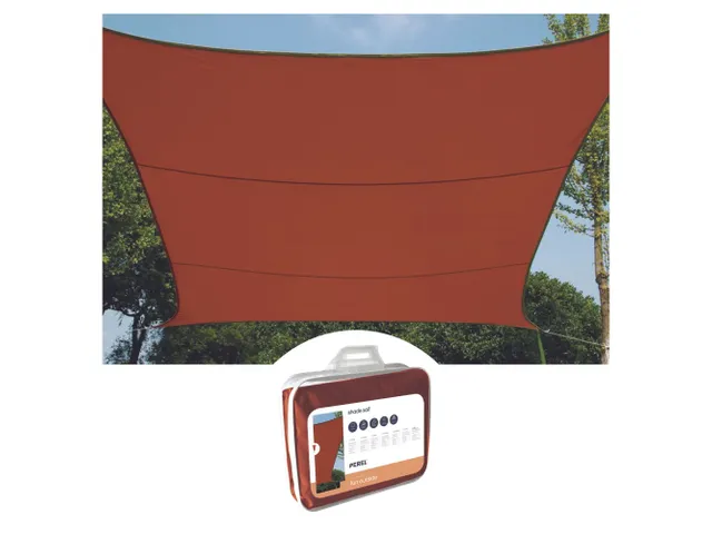Zonnezeil - Vierkant - 5 x 5m - Kleur: Terracotta