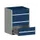ladekast HxBxD 1000x800x650mm 3laden zware lasten RAL7035 RAL5010