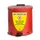 afvalbak voor poetsdoeken,staal,HxBxD 580x535x545mm,m. pedaal,rood