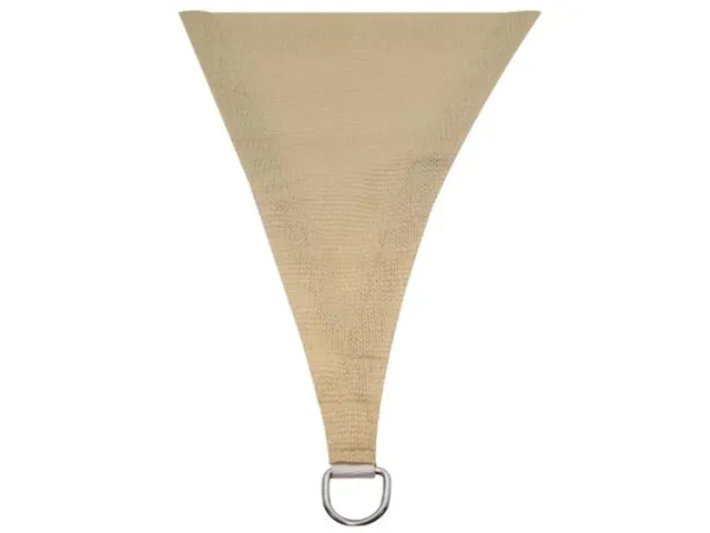 Voile solaire perméable triangulaire 5x5x5m Champagne