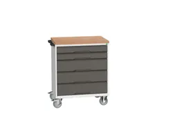 gereedschapswagen 980x800x600mm multiplexblad 6 laden RAL7035+RAL7016