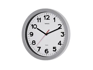 Wandklok MAUL Step Quartz Ø30x5cm kunststof zilver/wit stildraaiend - 3