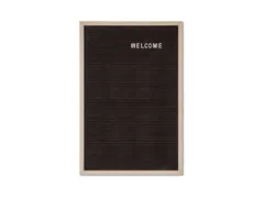 Letterbord Zwart 40x60cm licht houten frame