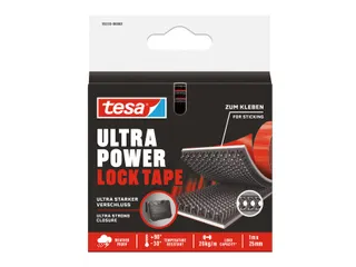 Klittenband tesa Ultra Power Lock Tape 100cmx25mm zwart - 1