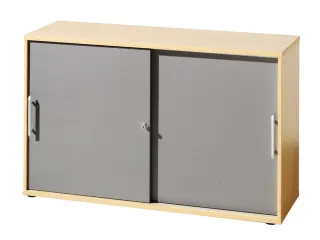 schuifdeurkast,HxBxD 1000x1200x400mm,2xhouten vloer,3ordnerhoogte - 1
