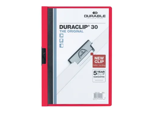 Klemmap Durable Duraclip A4 3mm 30 vellen rood