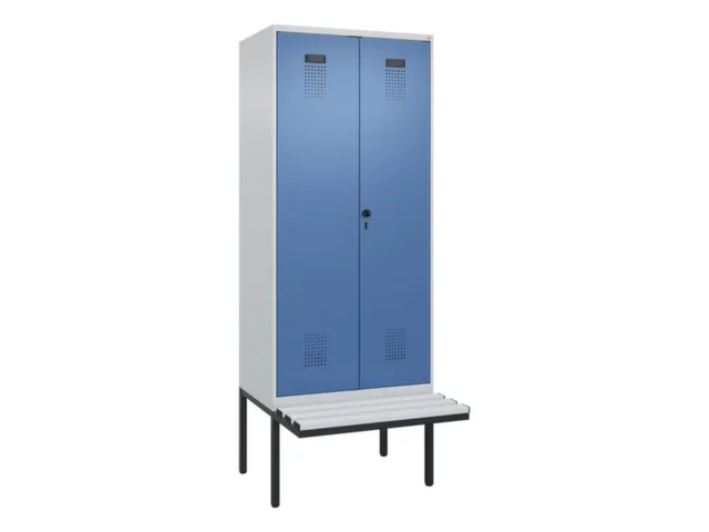 locker met bank,voor scheiding van kleding,HxBxD 2120x800x815mm,2vak