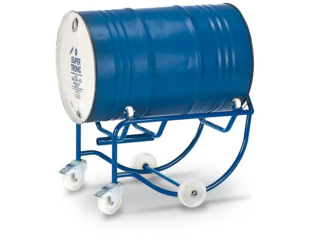 Vatenkantelaar Staal 200l 810x720x575mm Met 4wielen Ral5010