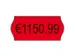 Étiquettes pour étiqueteuse Avery permanent 26x12mm rouge 10 rouleau