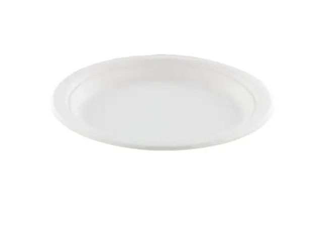 Bord IEZZY Ø170mm suikerriet 50 stuks wit