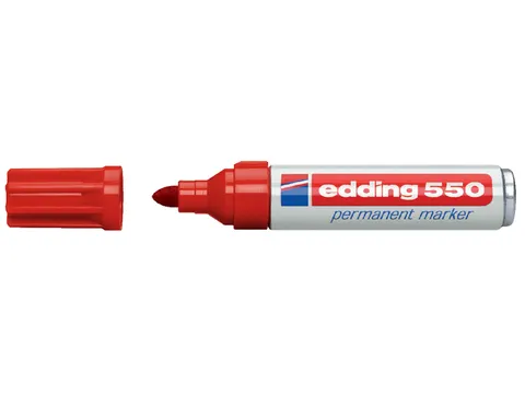 Viltstift edding 550 rond rood 3-4mm
