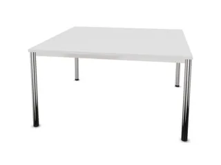 vergadertafel HxBxD 74x140x140cm vierkant 4voeten verchroomd Bl-wit - 2