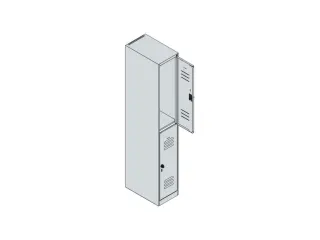 dubbeldekse locker,HxBxD 1850x300x500mm,1x2vak.,vak B 300mm - 5
