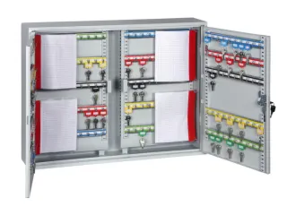 Sleutelkast 550X730X140Mm 300Haakjes 2Deuren Ral7035 cilinderslot - 2