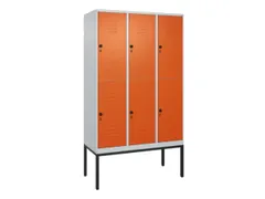dubbeldekse locker,HxBxD 2120x1200x500mm,3x2vak.,vak B 400mm