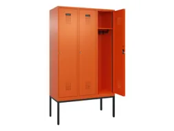 locker,HxBxD 2120x1200x500mm,3vak,vak B 400mm,cil.-slot,voetonderstel