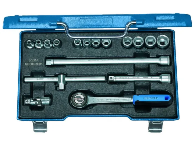 30 GMU-10 Dopsleutelset 3/8 inch 17-delig zeskant 6-19mm