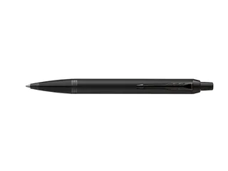 Balpen Parker IM Monochrome Matte Black PVD Medium Blauwe inkt - 1