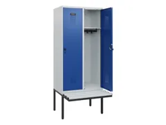 locker met bank,HxBxD 1950x800x815mm,2vak,vak B 400mm,draaigrendel
