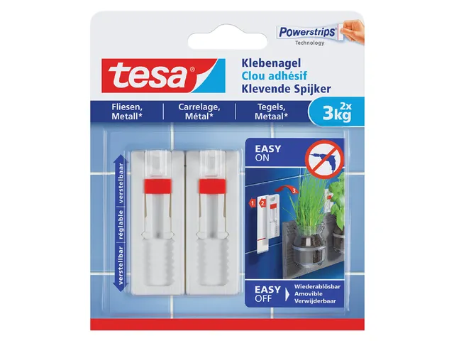 Klevende spijker Tesa tegels en metaal verstelbaar 3kg