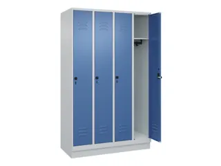 locker,HxBxD 1950x1200x500mm,4vak,vak B 300mm,draaigrendel,sokkel - 2