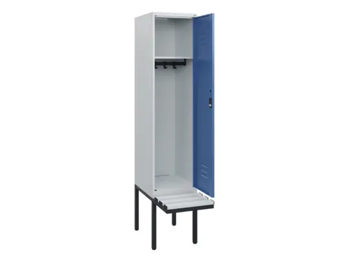 locker met bank,HxBxD 1950x400x815mm,1vak,vak B 400mm,draaigrendel