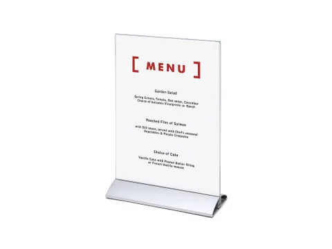 Menukaarthouder IEZZY staand A4 aluminium voet