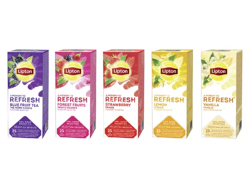 Thee Lipton Refresh Lemon Met Envelop 25Stuks