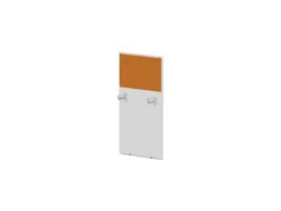 baliepaneel,v. bureau,aanbouw links,B 600mm,Bl-wit,BN3005-geel