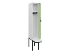 locker met bank,HxBxD 1950x300x815mm,1vak,vak B 300mm,draaigrendel