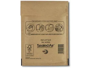 Mail Lite Gold Luchtkussenenveloppen A/000 110x160mm Kraft 200 stuks - 2