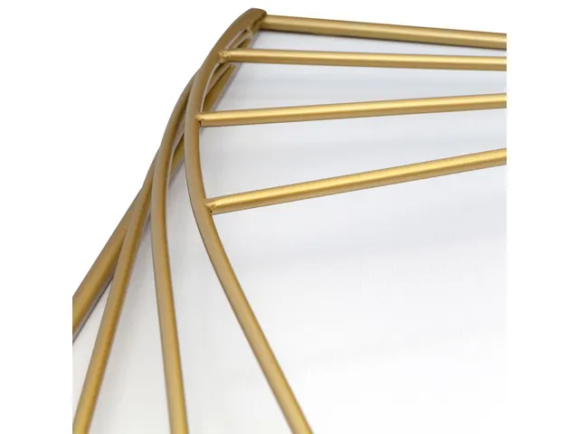 Wandklok Nextime groot 85x85cm metaal goud/wit Turning Time