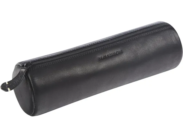Lederen Pennenzak Rond Zwart