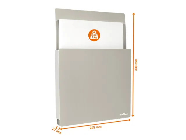 Documenthouder PP Info Box A4 zelfklevend grijs