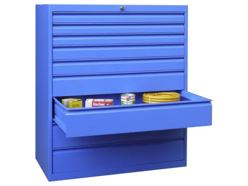 ladekast HxBxD 1200x1023x600mm 9laden RAL7035 front RAL7035