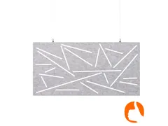 Akoestisch plafondpaneel met patroon uitsnede 60x120cm Lichtgrijs