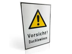 waarschuwings-combibord,v. binnen/buiten,Pas op! Daklawine
