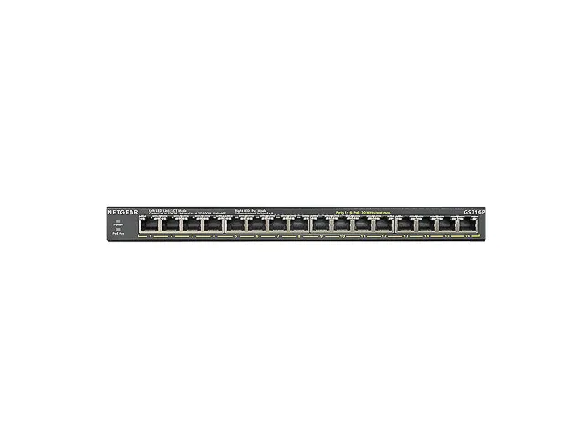 Switch Gs316P-100Eus Gigabit Standalone 16xRJ45 115W POE+ Unmanaged