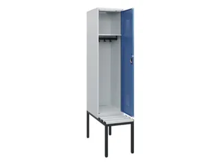 locker met bank,HxBxD 1950x400x815mm,1vak,vak B 400mm,cilinderslot - 1