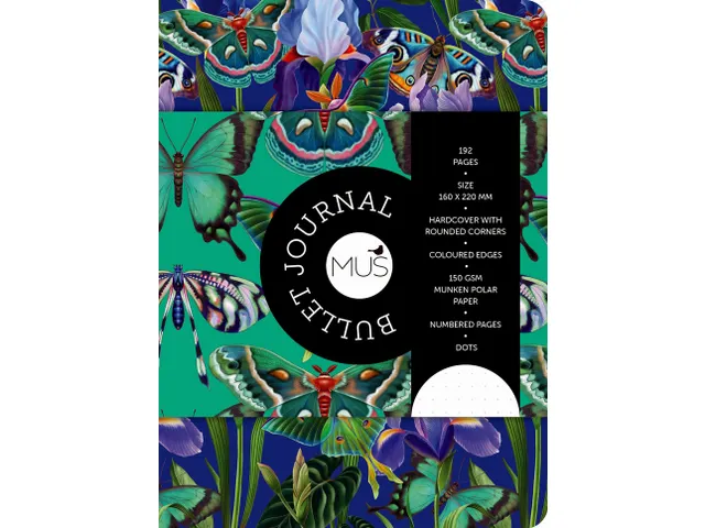 Bullet Journal MUS A5+ Vlinder 192 pagina's