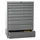 ladekast 1200x715x600mm 9laden cilinderslot RAL7035 front RAL7035