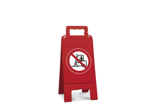 Verbodsbord,Verboden Voor Heftrucks,Vloeropsteller,Kunststof,Rood