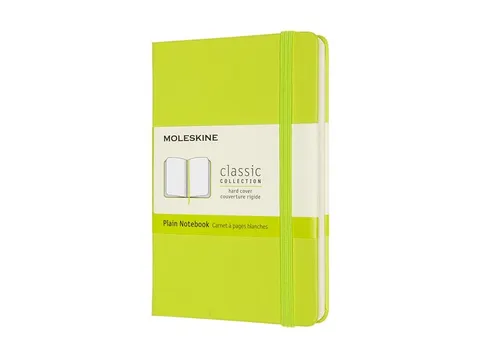 Notitieboek Moleskine pocket 90x140mm blanco hard cover lemon green
