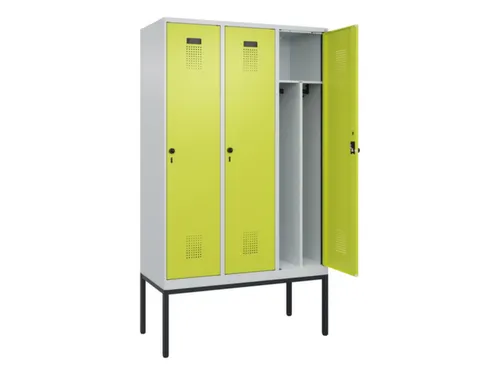 locker voor scheiding van kleding,HxBxD 2120x1200x500mm,3vak