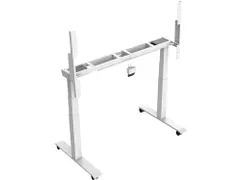 Elektrisch Verstelbaar Verrijdbaar Zit Sta Bureau Frame Wit 110-190cm