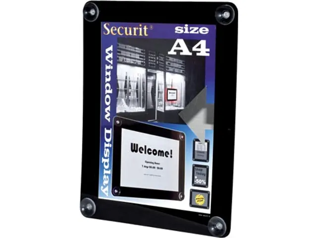 Securit Vitrine Posterframe 1xa4, Zwart