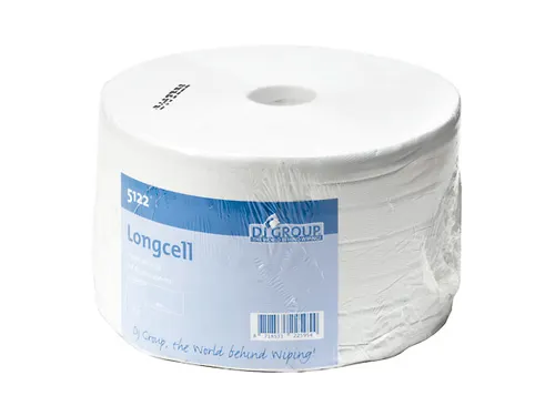 Poetspapier 51220000 Rol 2-laags Longcel Wit
