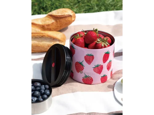 Lunchbox 700ml geïsoleerd ventilatie opening Strawberry
